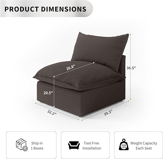Cloud Sectional Couches, Down Filled Sofa