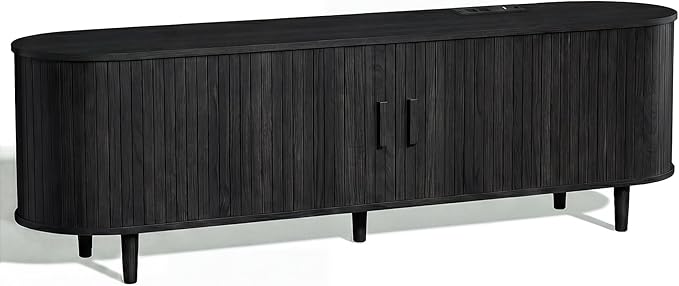 65" Mid Century Modern TV Stand, Wood TV Consoles