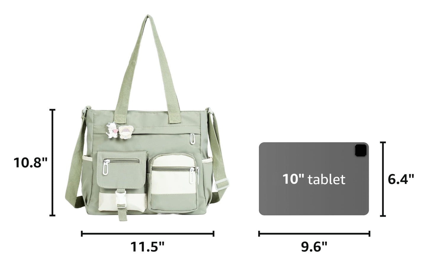 Phaoullzon Crossbody Cute Bag for Teens Kawaii Messenger Purse Nylon Shoulder Tote Bags
