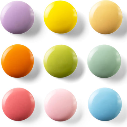 16/9-Piece Cute Colorful Fridge Magnets – Glossy & Matte Finish Refrigerator Magnets for Whiteboard, Locker, Kitchen, Office – Strong Decorative Magnetic Stickers (9 Colors, Multi-Pack)