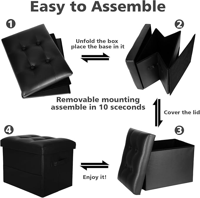 Storage Ottoman Foot Rest Stool