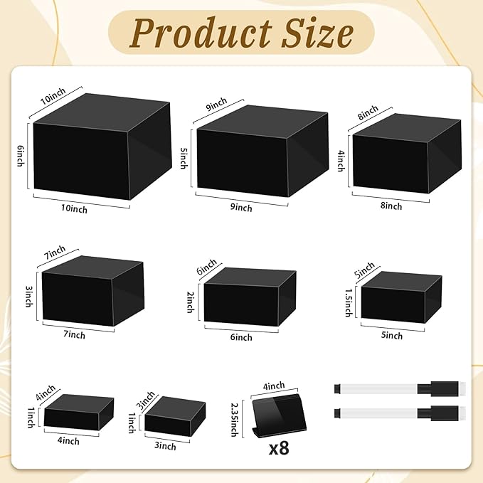 8Pcs Buffet Risers, Large Food Risers