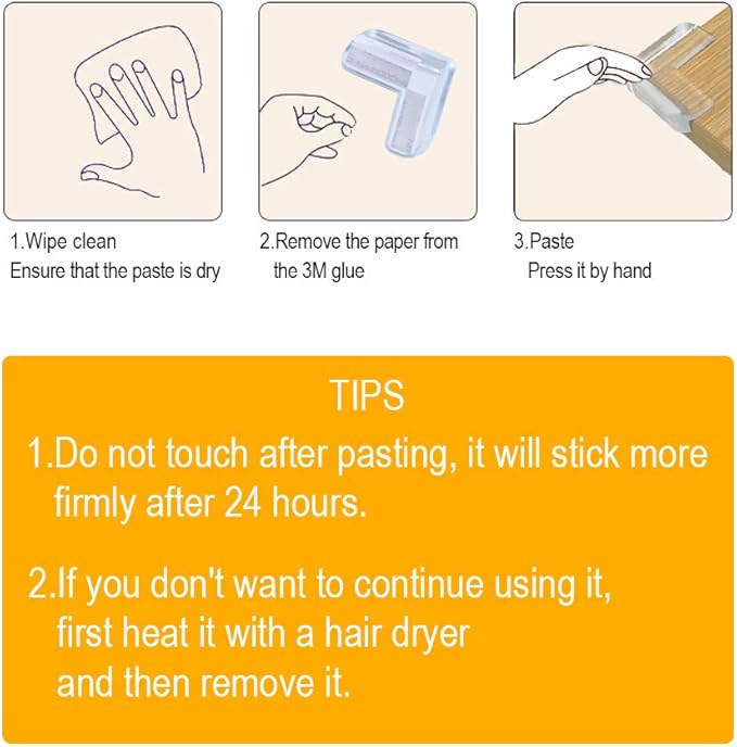 LOMILY Clear Corner Guards, Table Corner Protectors, High Resistant Adhesive Gel