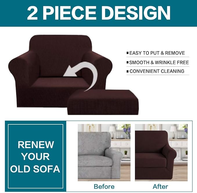 Turquoize 2 Piece Chair Covers Chair Slipcovers