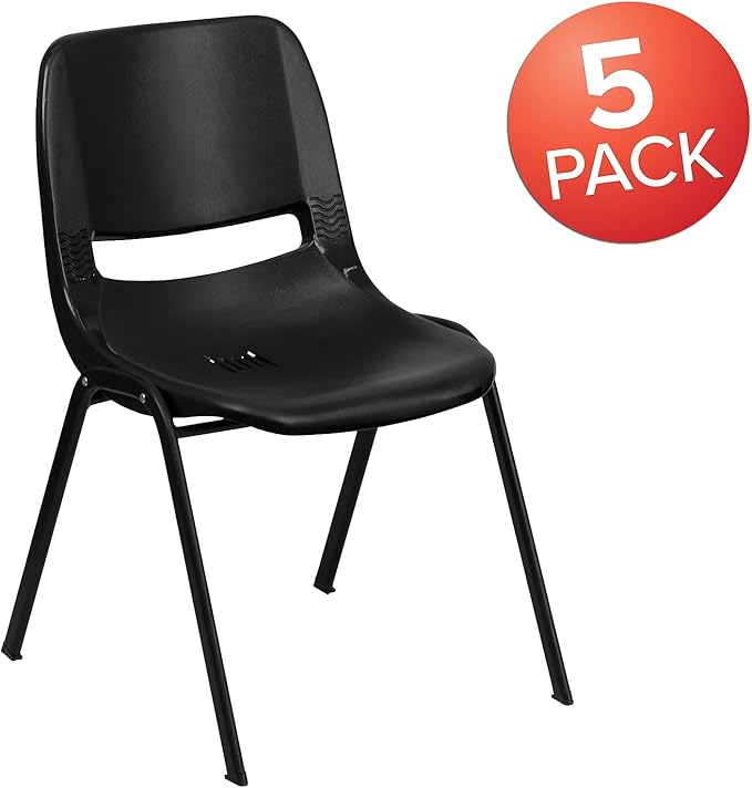 Flash Furniture HERCULES Series 440 lb. Capacity Kid's Black Ergonomic Shell