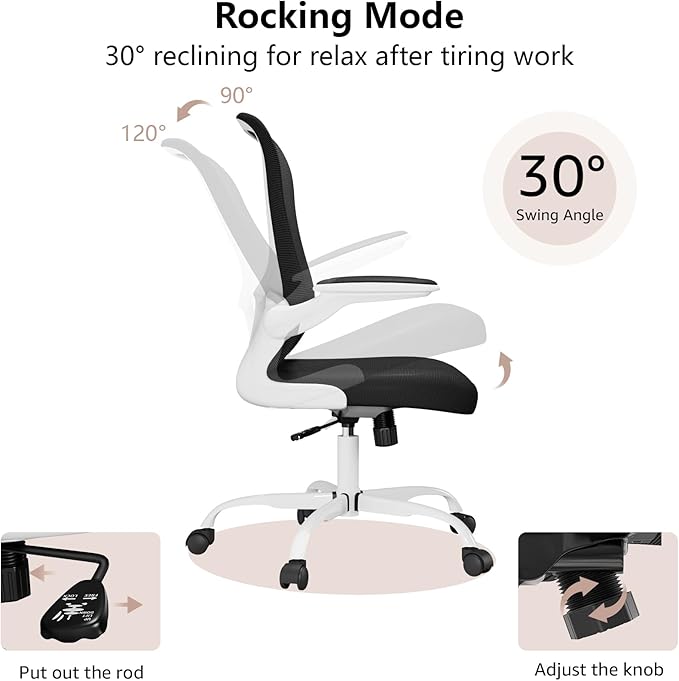 Ergonomic Office Chair, Comfort Swivel Home Office Task Chair, Breathable Mesh