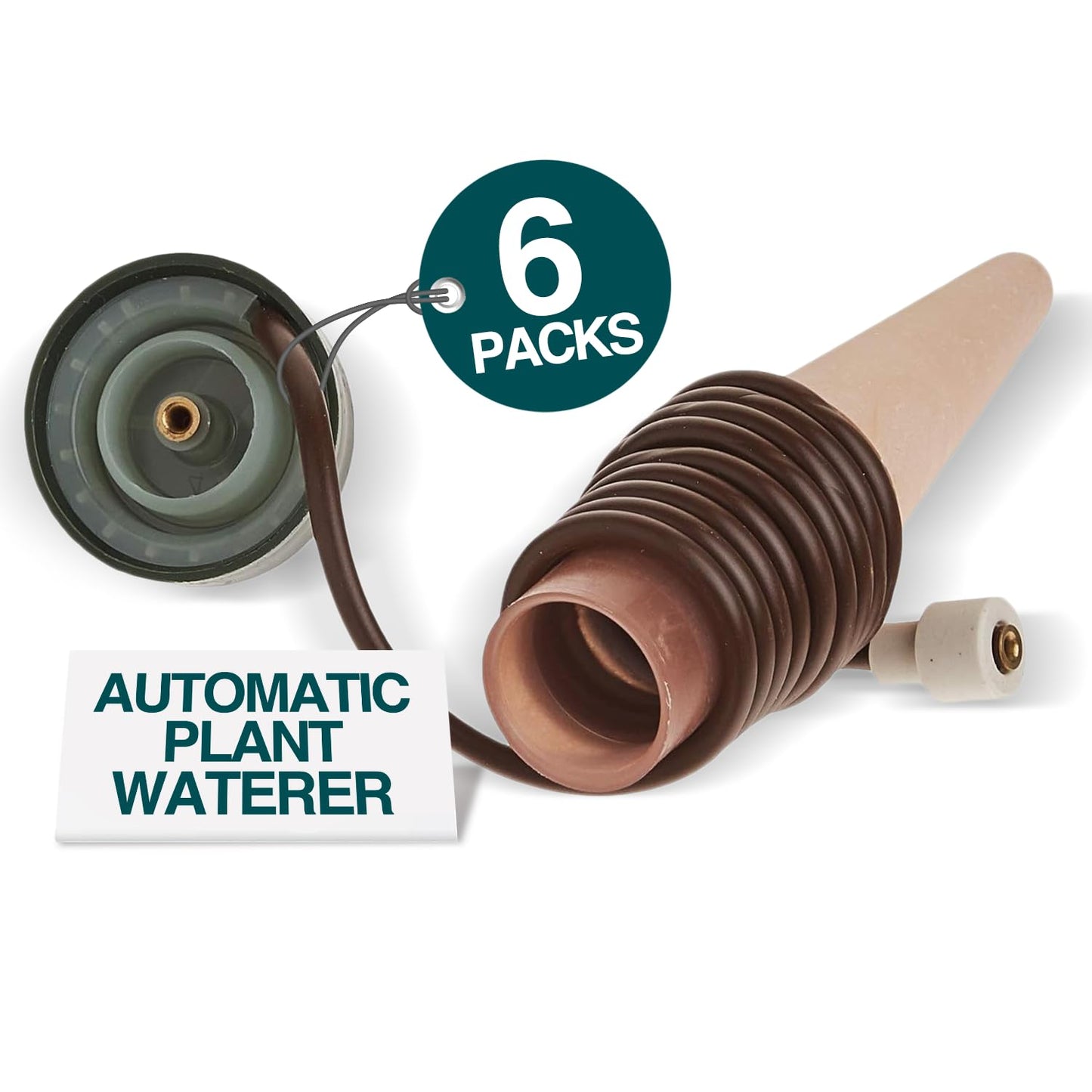 Blumat Classic Self-Watering Stakes - Prevents Overwatering and Underwatering for Healthy Growth While You are Away - Ideal for Indoor Plant Watering, 6 Pack, wo Adapter