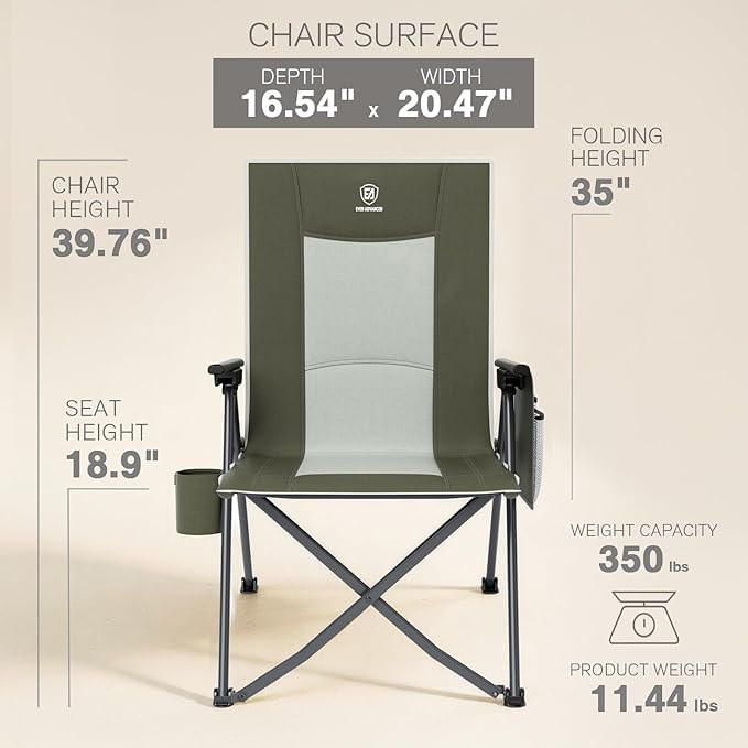 EVER ADVANCED Reclining Camping Chairs