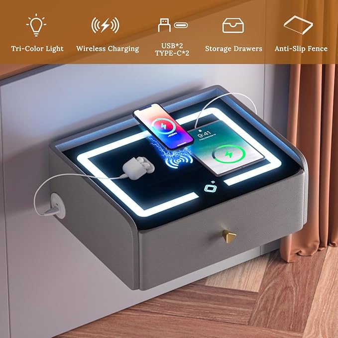 HOMEMORE Floating Nightstand