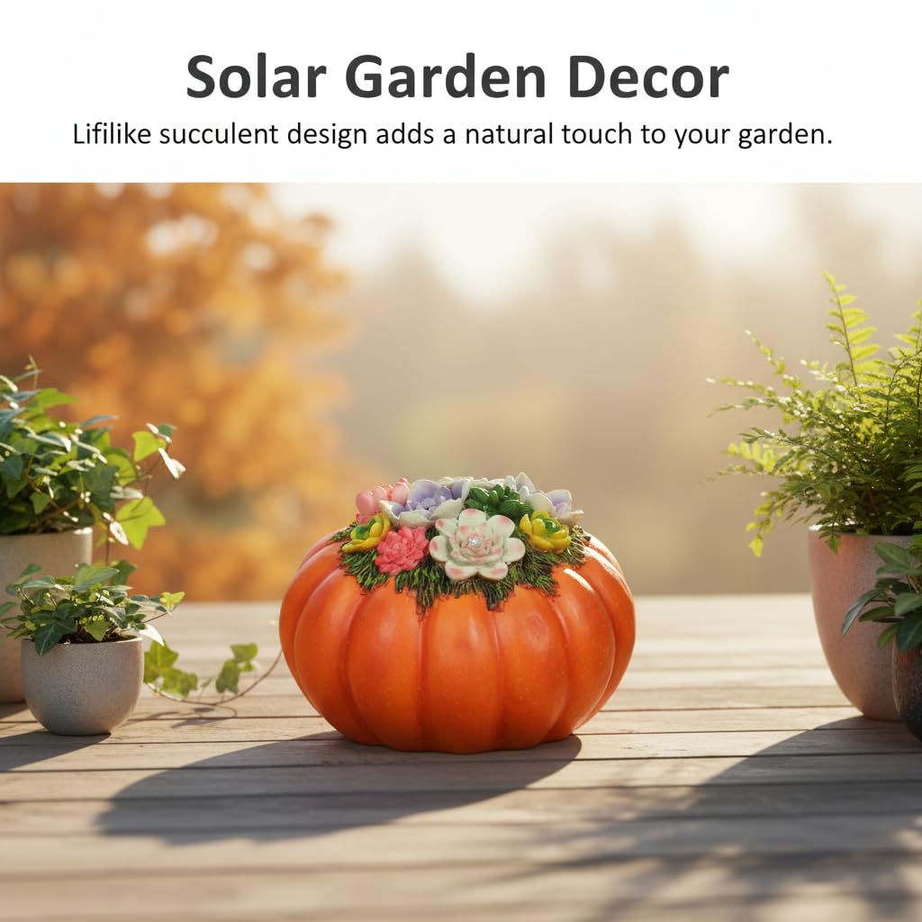 Solar Garden Decor Solar Pumpkin Lights Porch Pumpkins Outdoor Decor