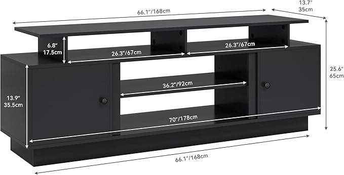 YITAHOME Modern TV Stand for 80 inch TVs, Entertainment Center