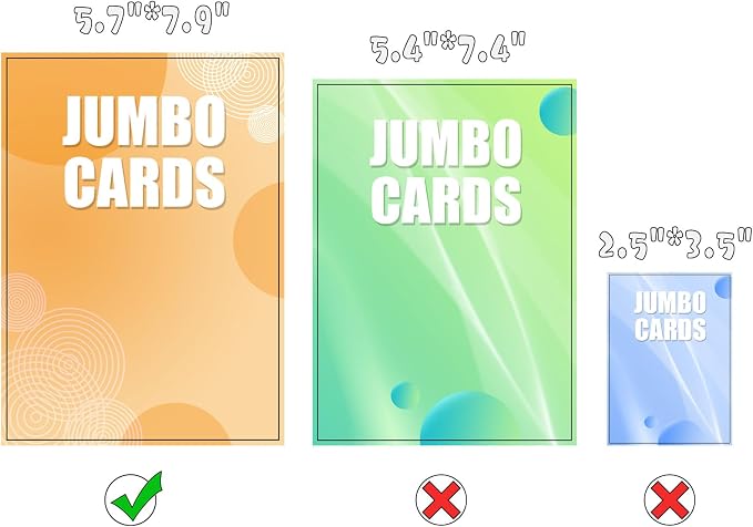 Jumbo Card Binder – WITHYU Oversize Ringless Collector Card Binder with 60 Pockets, 5.7'' x 7.9'' Storage Album for Game Cards (White)