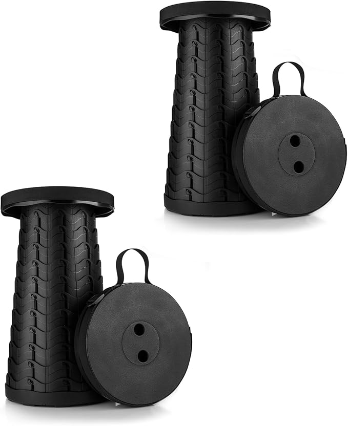2-Pack Collapsible Stool, Load Capacity 400lbs, Lightweight Yet Sturdy