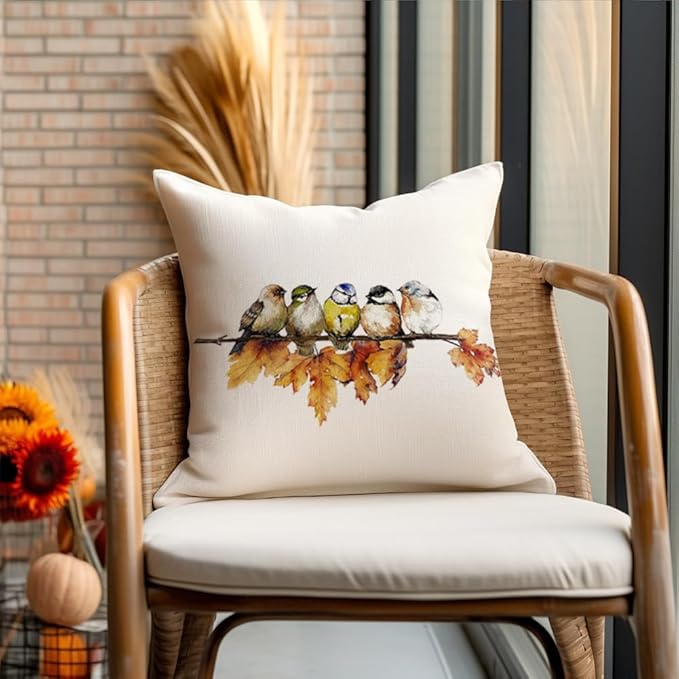 RABUSOFA Fall Outdoor Pillow Covers 18x18 Inch Waterproof Outdoor Thanksgiving