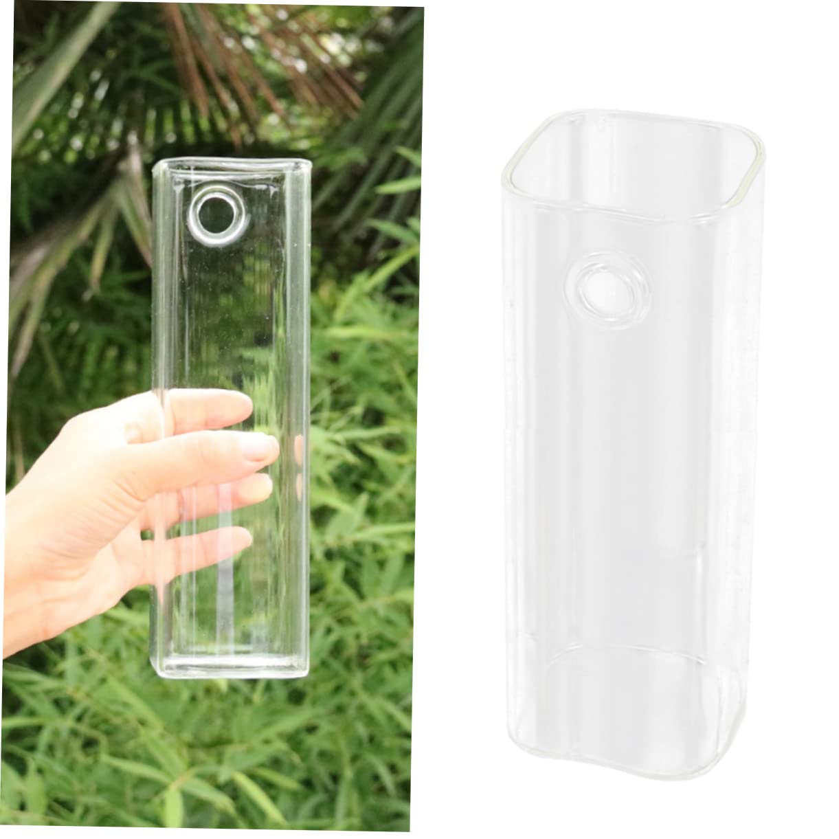 Abaodam Creative Wall Hanging Glass Flower Vase for Water Planting Terrarium Container Decor Unique Design for Indoor Plants Eye Catching Planter