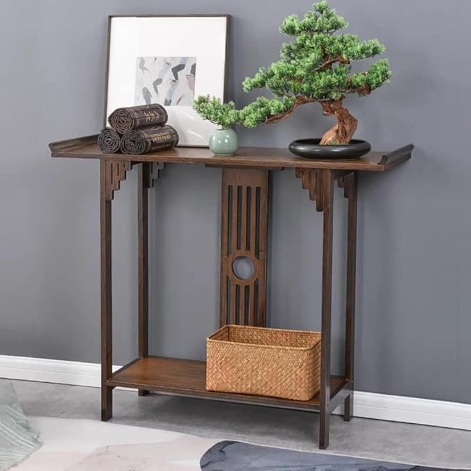Japanese Style Console Table, Bamboo Accent Table