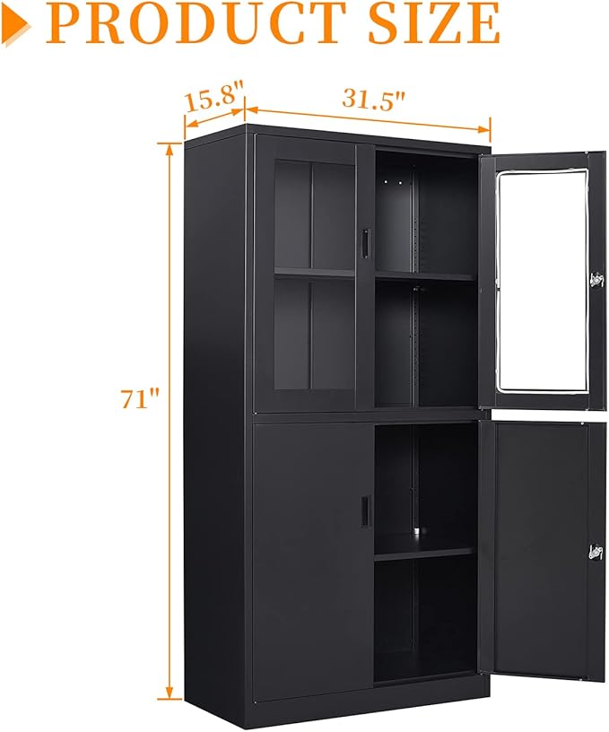Black Metal Storage Cabinet