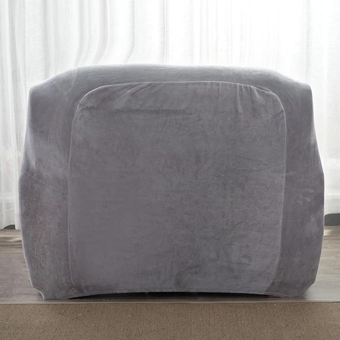 vctops 1-Piece Velvet Plush Stretch Chair Sofa Slipcover Soft Fuzzy Fluffy