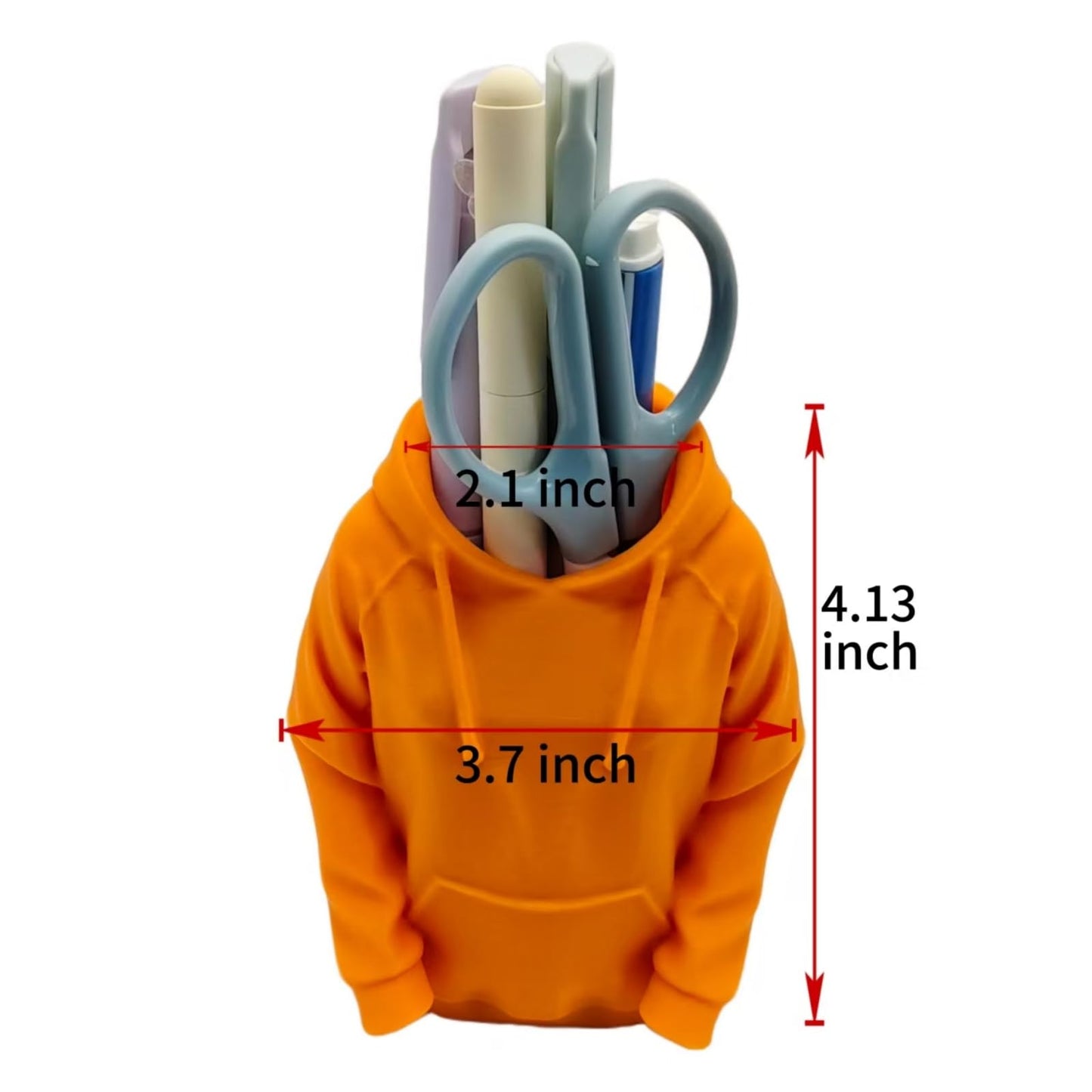 TIME&TRAVE Unique Sweatshirt Pen Holder for Desk, 3D Printed Creative Pencil Holder Desk Organizers, Office Supplies Decorations Idea Gift for Men Women Kids(Yellow)