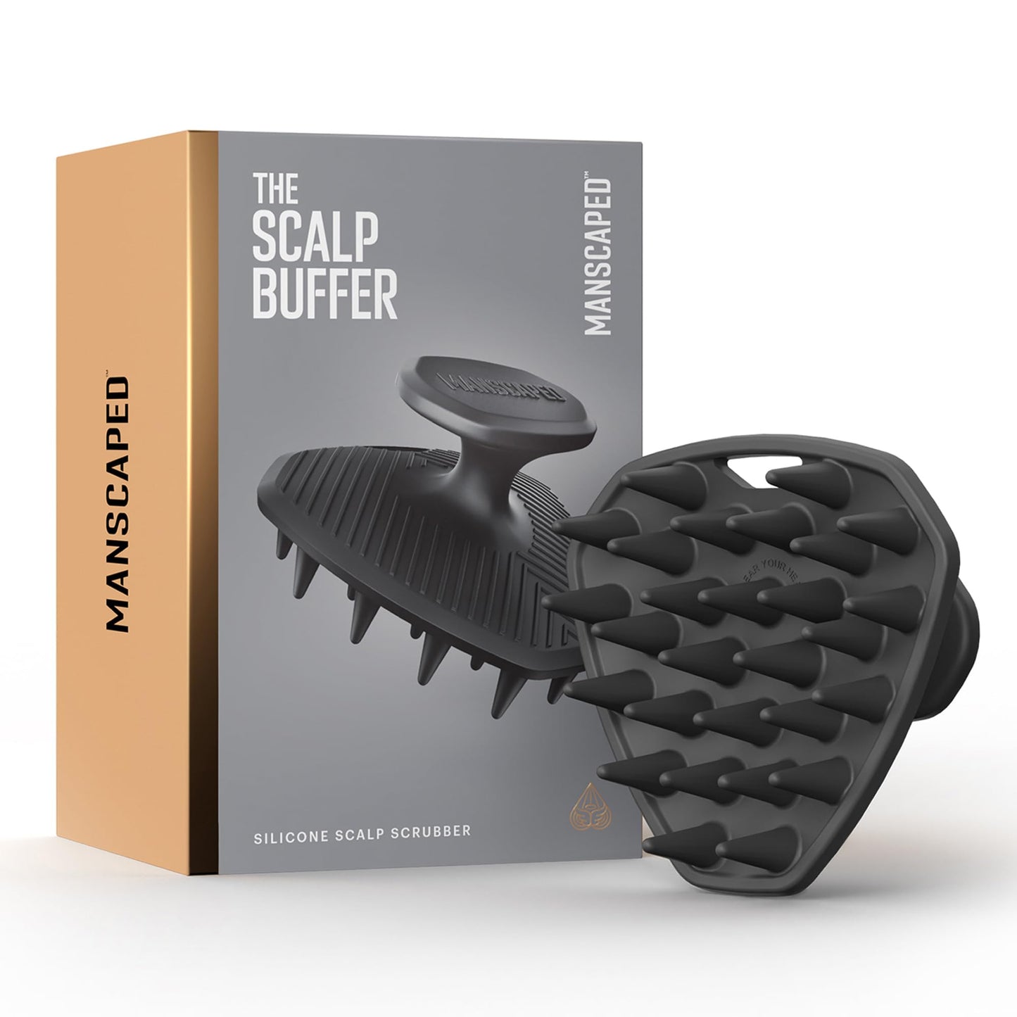 MANSCAPED® The Face Buffer - Men's Silicone Face Scrubber for Nourishing, Deep Cleaning & Exfoliating Your Skin, No-Slip Suction Cup Handle, Gentle Face Massage, 1-Pack