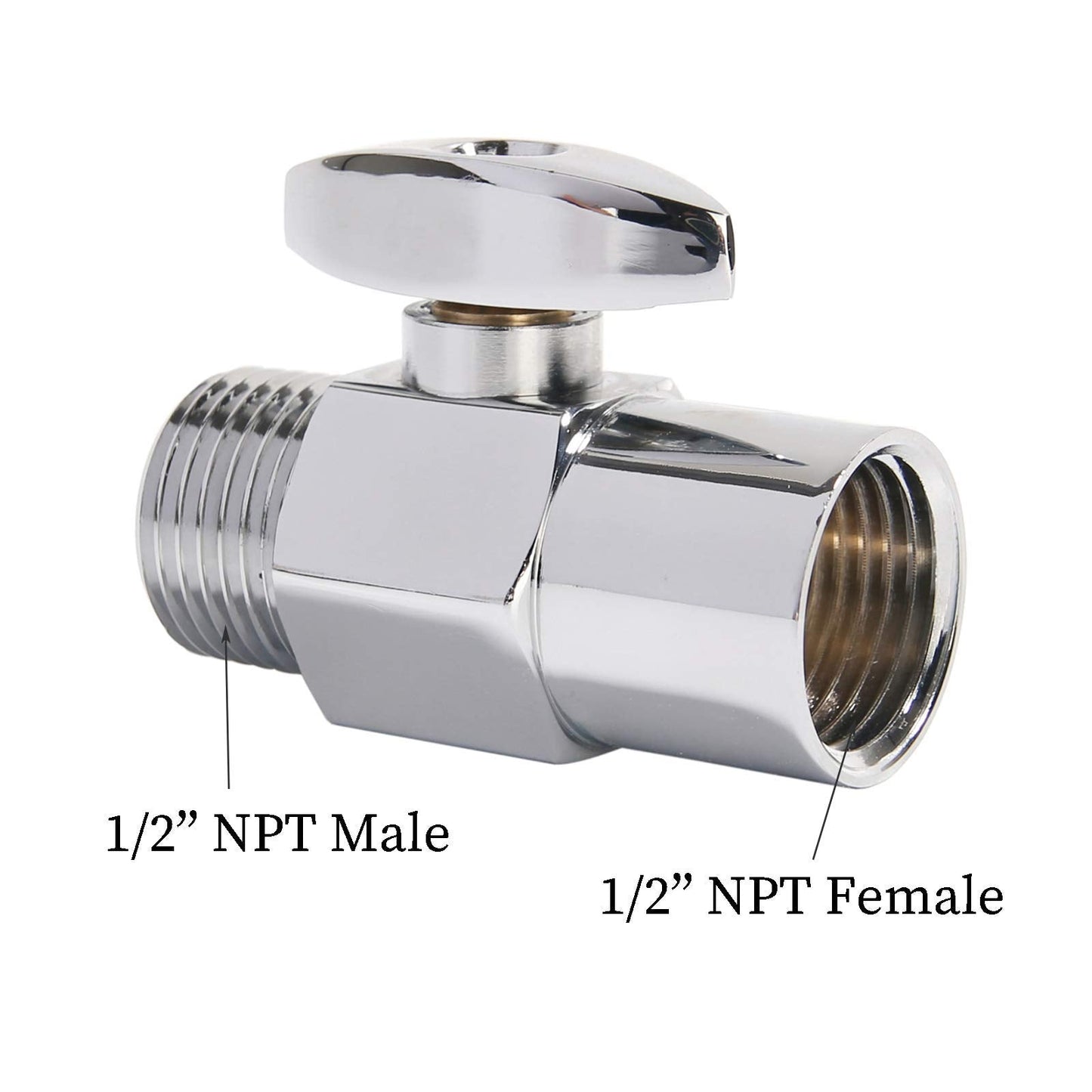 Watflow Water Shut Off Valve, Shower Head Water Saver, Shower Head Flow Restrictor, Shower or Garden Water Flow Control Valve 1/2"NPT…