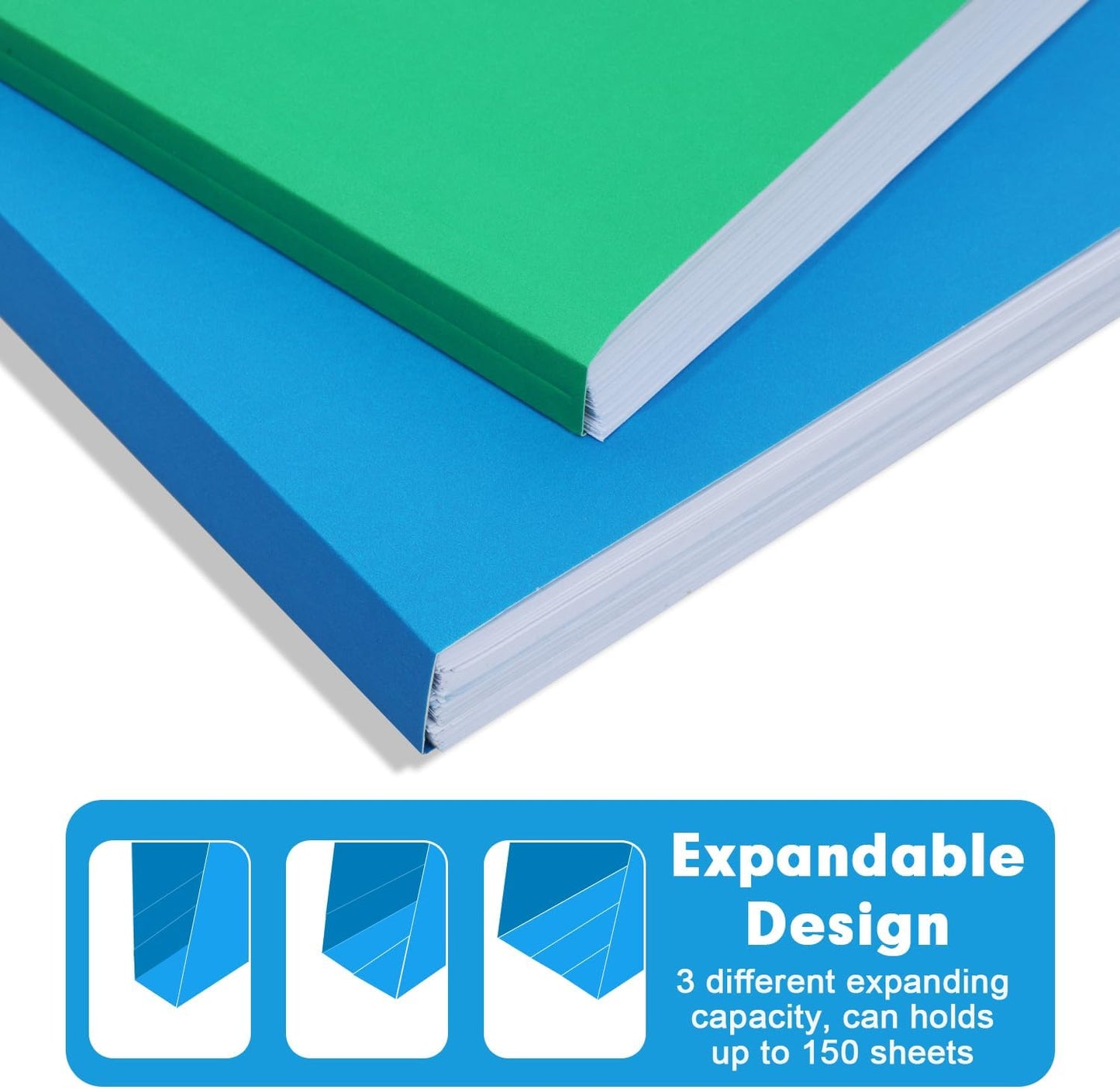 File Folder, RAZCC 200 Pack 1/3 Cut Tab Colored Folders, Colored File Folder Letter Size for Office Classroom Use, Folders with Tabs Assorted 5 Colors