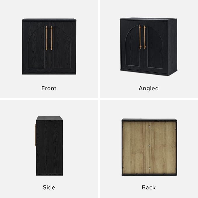 mopio Blake Storage Cabinet, Small Modular Accent Display Sideboard Buffet