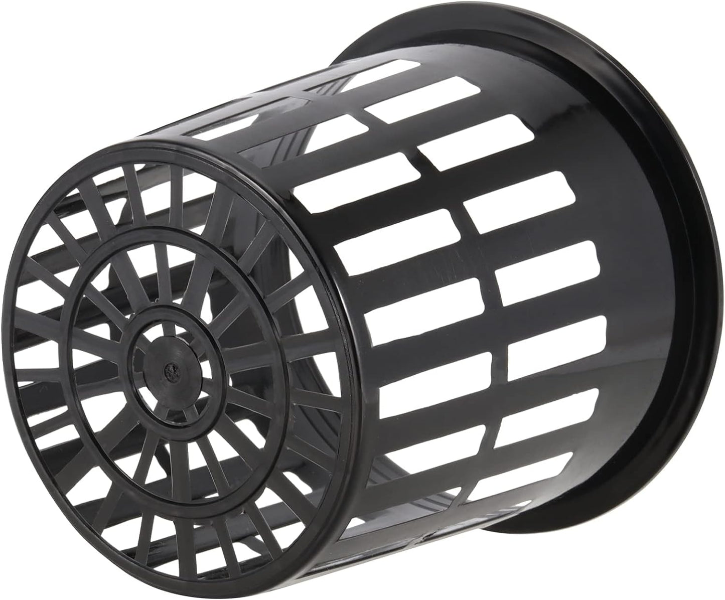 MUKLEI 50 Pack 4 Inch Plastic Net Cups, Hydroponic Cups Mesh Pots with Pen and 50pcs Plant Labels Slotted Mesh Cup Plant Net Cups Wide Lip Bucket Baskets for Indoor or Outdoor Growing