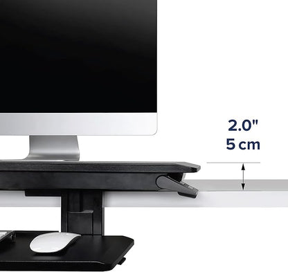 Ergotron – WorkFit-TX Standing Desk Converter, Dual Monitor Sit Stand Ergonomic Desk Riser for Tabletops – 32 Inch Width, Black