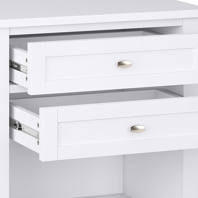 SIMPLIHOME Warm Shaker Solid Wood 24 inch Wide Transitional-Style Bedside