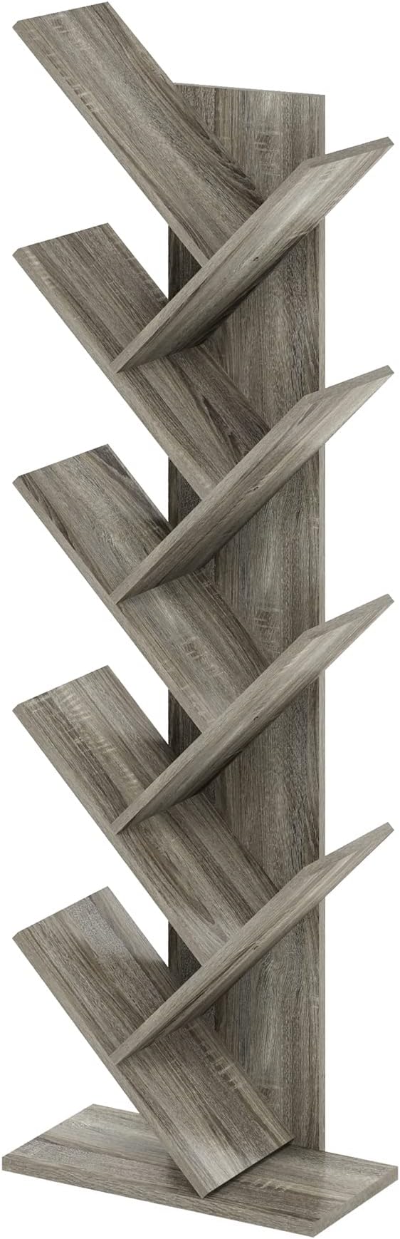 Furinno TREE Book Shelf, 9-Tier Bookshelf, Tree Bookcase