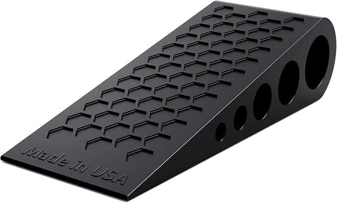Door Stoppers for Bottom of Door Premium Floor Rubber Door Stop Wedge Made in USA Heavy Duty Honeycomb Design for Carpet, Tile, Ideal for Home, School, Commercial, Black