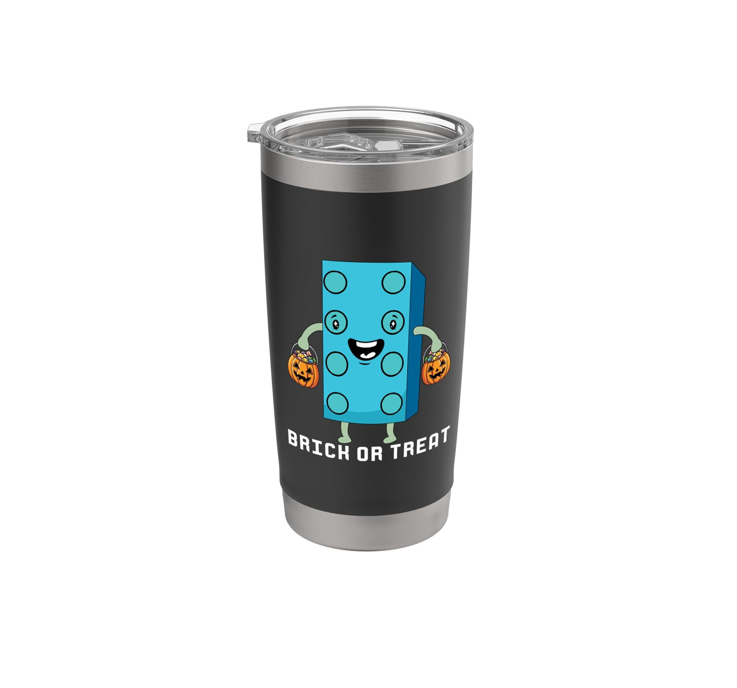 Brick Or Treat Brick Master Builder Block Funny Halloween Stainless Steel Insulated Tumbler