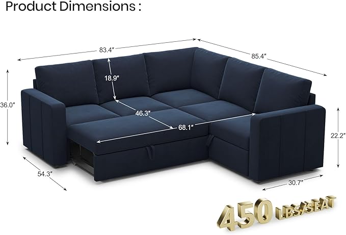 Belffin Modular Sectional Sleeper Sofa