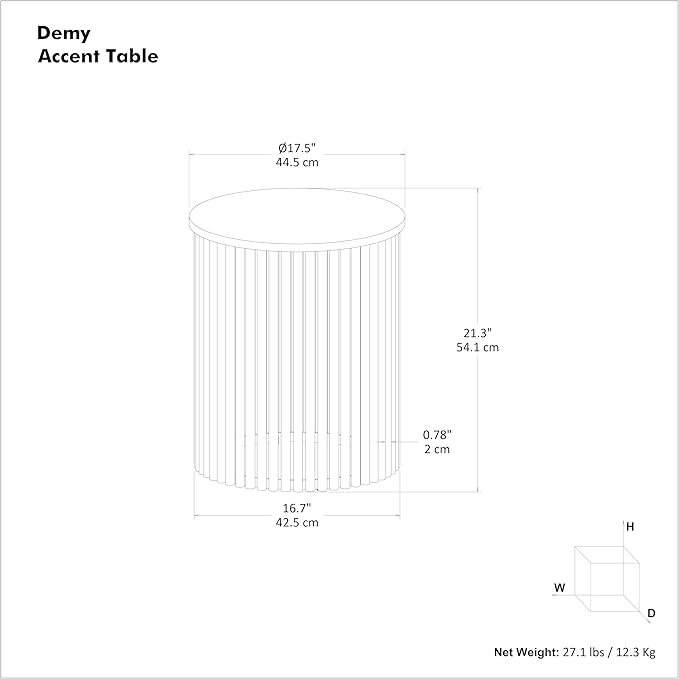 SIMPLIHOME Demy Metal Accent Table