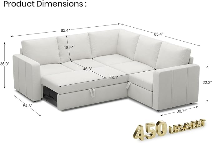 Belffin Modular Sectional Sleeper Sofa