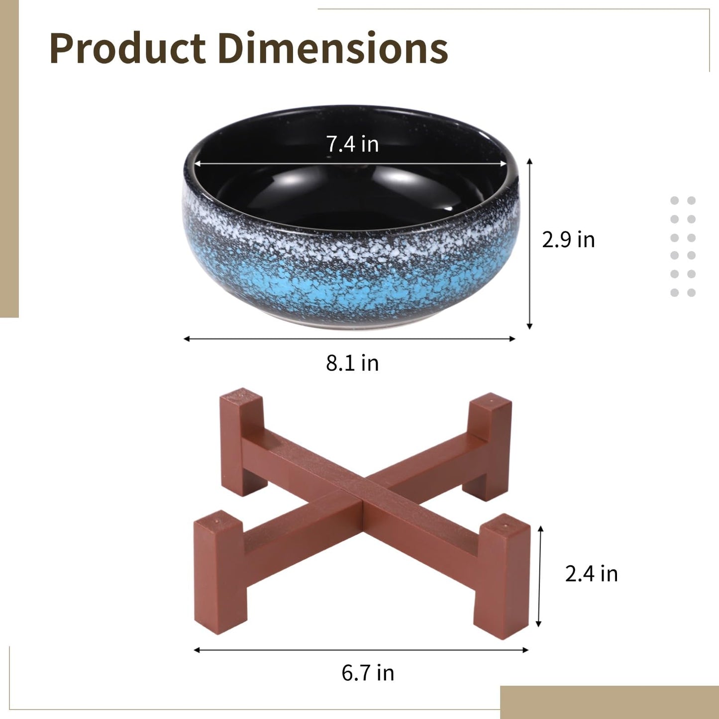 Lotus Bowl Planter with Cross Base, Ceramic Water Plant Bowl, Indoor Lotus Flower Pot with Starry Texture, Leakproof Bonsai Bowl, Hydroponic Planter for Aquatic Plants, Lilies, and Succulents