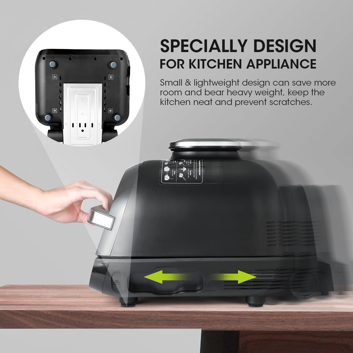 Aieve Appliance Sliders, 8 Pcs Small Appliance Slider for Countertop, Self Adhesive Home Finds Caster Wheels Rollers, Kitchen Must Have Gadgets for Stand Mixers, Coffee Makers, Air Fryers