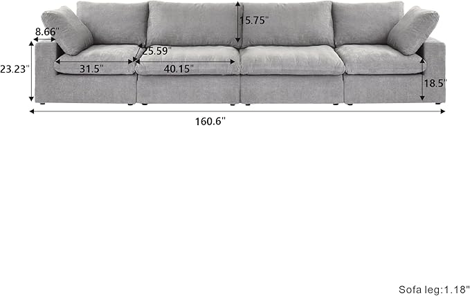 Cloud Modular Sectional Sofa Couch, Minimalist Deep Sofa Couches, Sofa Covers