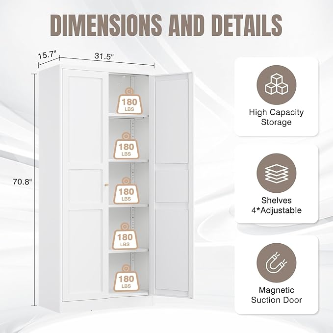 Yizosh Metal Storage Cabinet