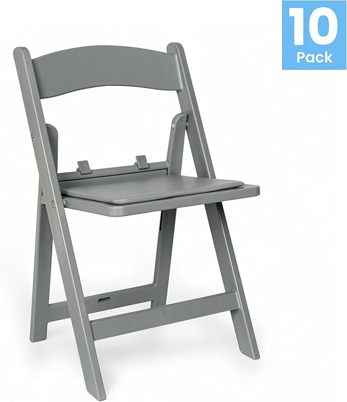 Flash Furniture Hercules Set of 10 Kids Gray Resin Folding Chair