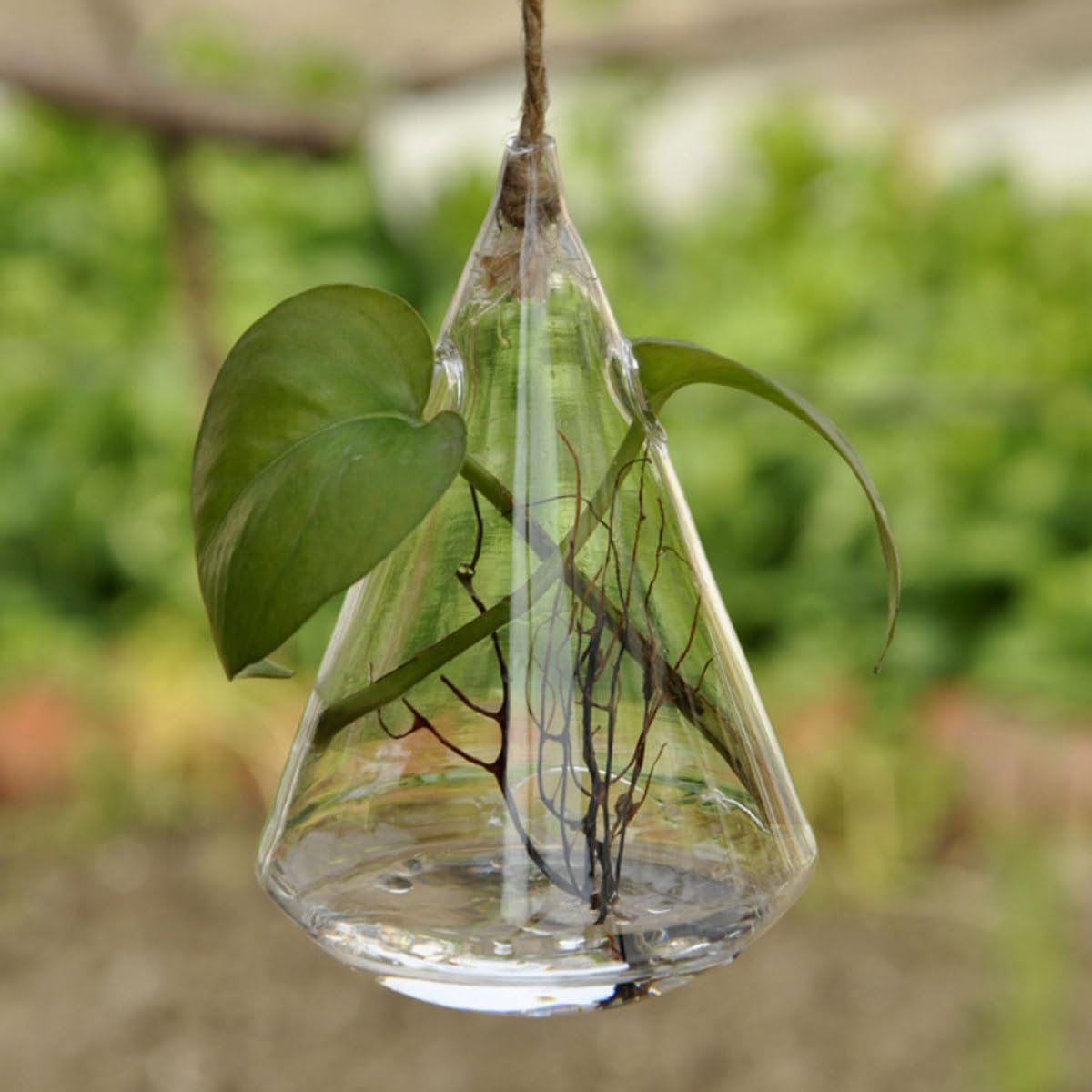 PRETYZOOM Geometric Glass Hanging Vase Set of 3, Hydroponic Planter Flower Holder for Wall Decoration, Home Glass Terrarium Plant Bottle for Indoor Home Décor