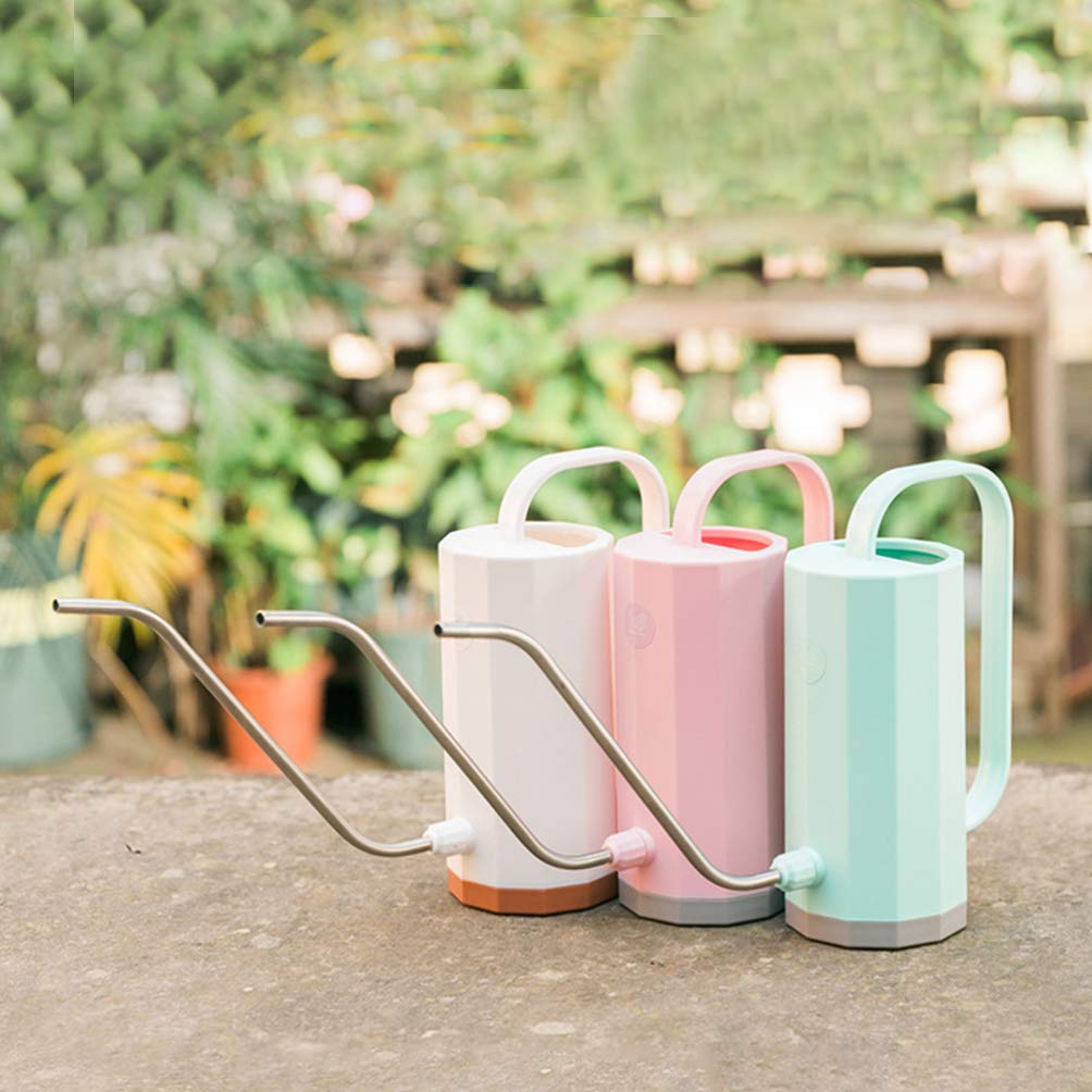 Hemoton 1200ml Long Spout Watering Can for Indoor Plants & Succulents – Modern Plastic Watering Pot with Ergonomic Handle, Cute Garden Water Bottle for Houseplant Care & Seedling Irrigation