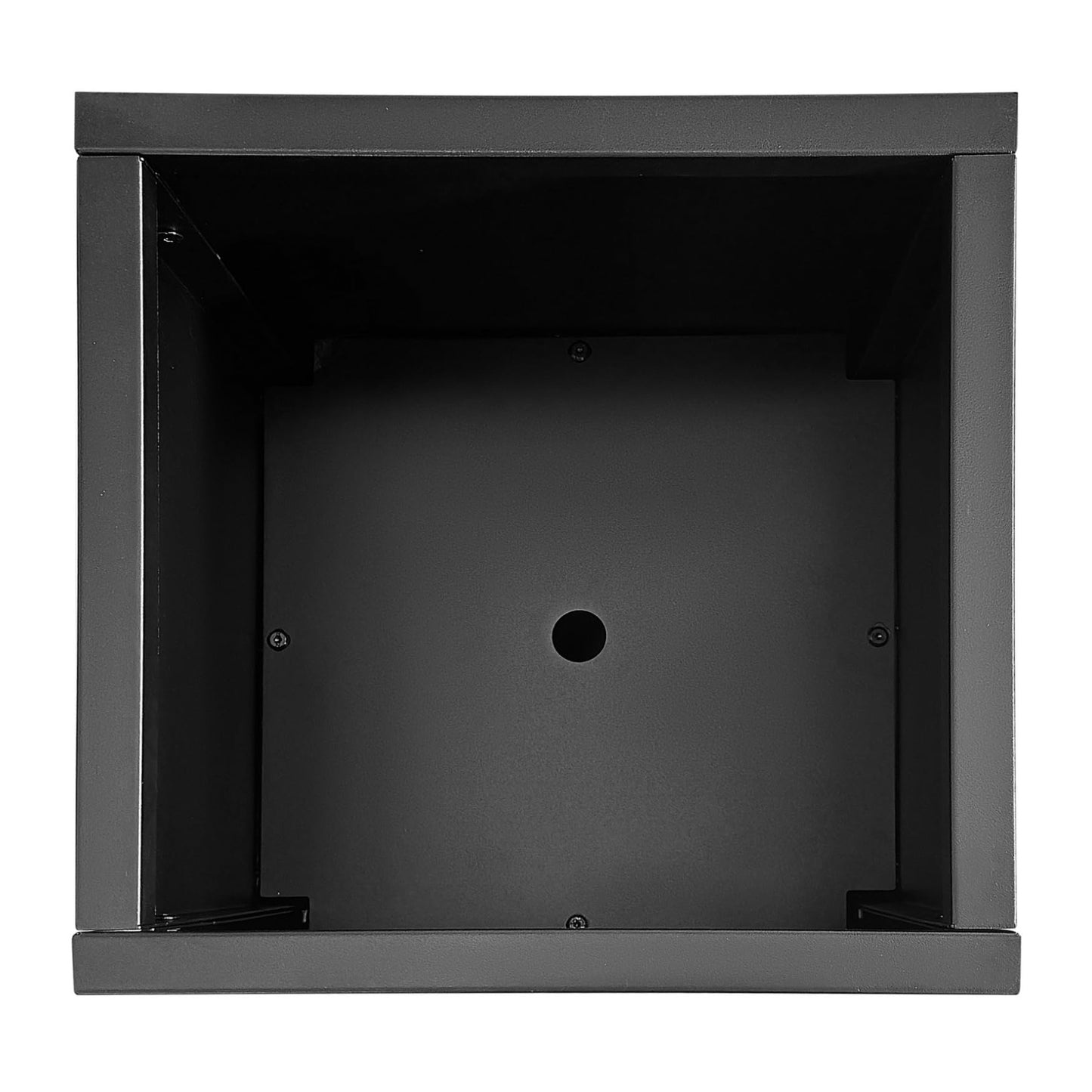ZUCIVI Metal Planter Box for Outdoor Plants 14 x 14 x 30 Inches Cube Steel Heavy Duty Flower Pot Large Rectangular Planter with Insert Shelf and Drainage Holes Suitable for Patio Yard Garden Porch