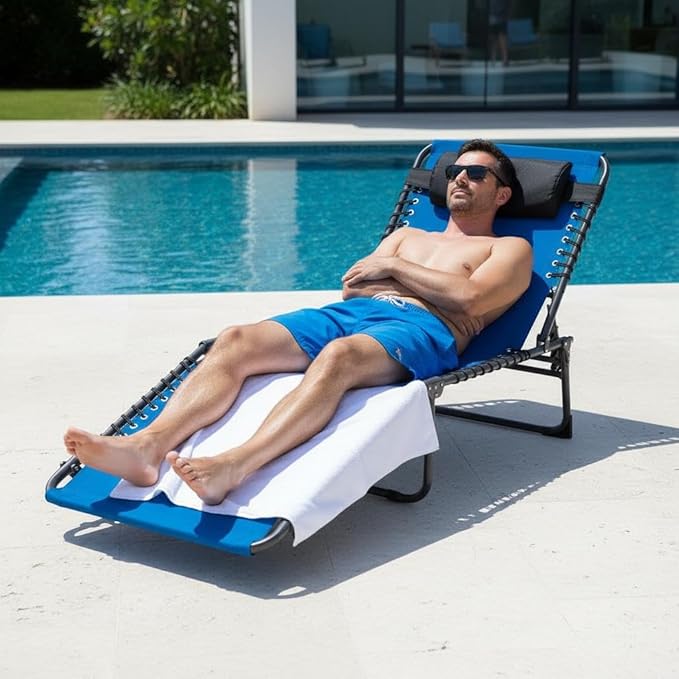 Outdoor Chaise Lounge Chair, Folding Tanning Chair