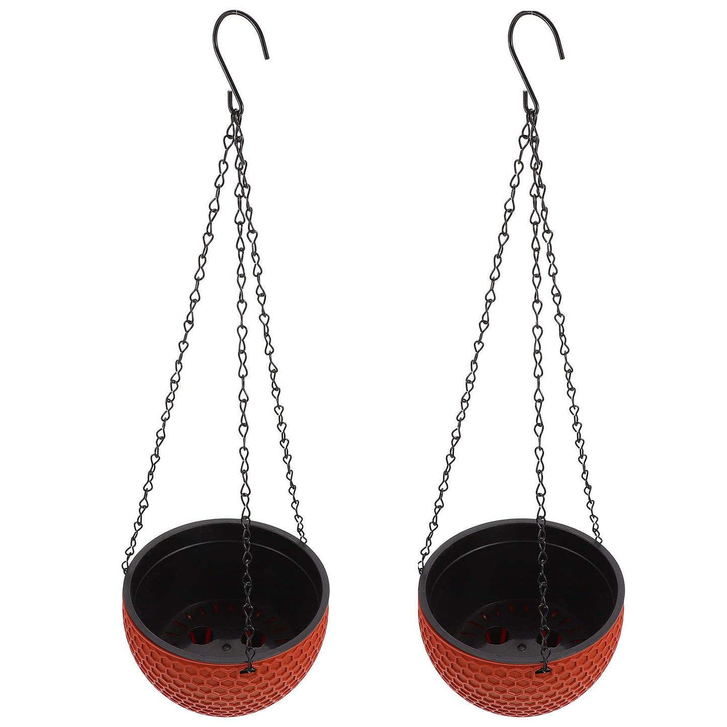 BESPORTBLE Hanging Planters Plastic Flower Pots 6.5 Inch Decorative Hanging Basket for Indoor Outdoor Balcony Plant Pot Decor