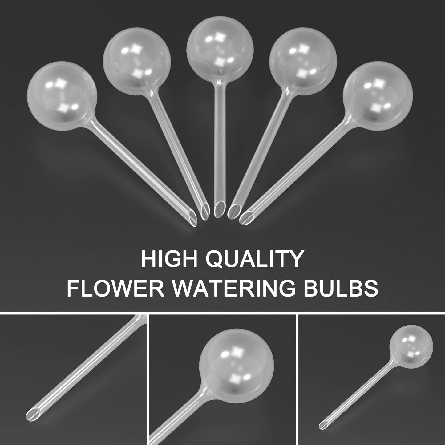 Plant Watering Globes,AOPANDA Self Watering Flower Pot Insert, Plastic Self Watering Bulbs, Large Capacity, for Indoor and Outdoor Plants, 9pcs.