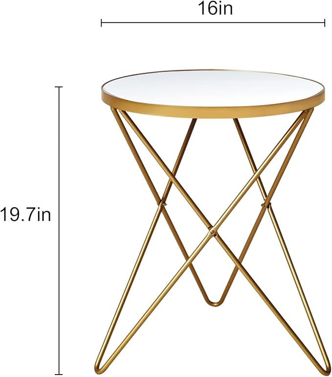 HLR Modern Round Side Table, End Table