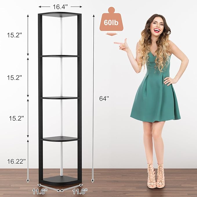 ROJASOP 5 Tiers Corner Shelf