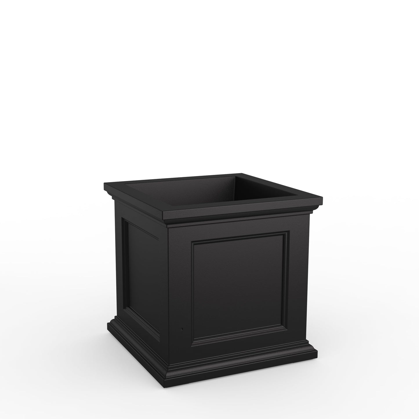 Mayne Fairfield 24-Inch Self Watering Square Planter Box, Weather-Resistant and Durable, Ideal for Indoor and Outdoor Use, Perfect for Patio, Porch, or Entryway